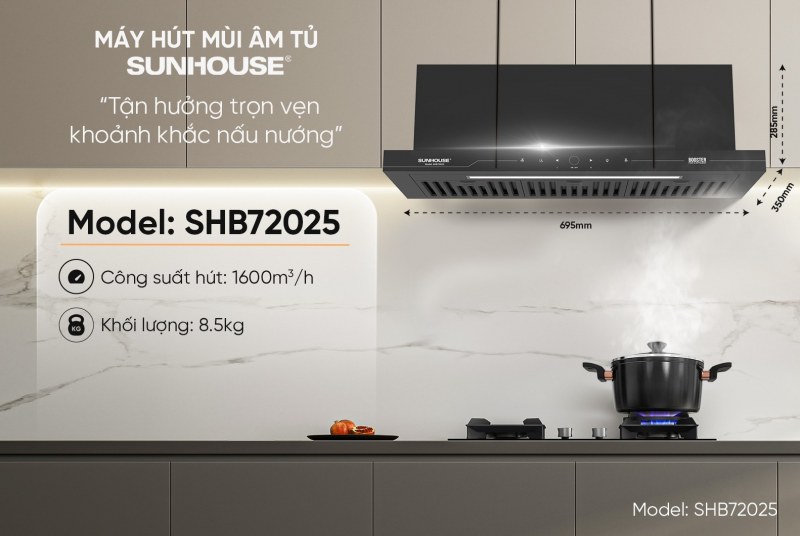Thông số máy hút mùi Sunhouse SHB72025