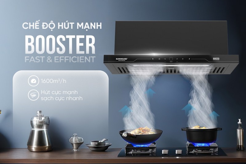 Công suất hút Booster của Sunhouse SHB72035