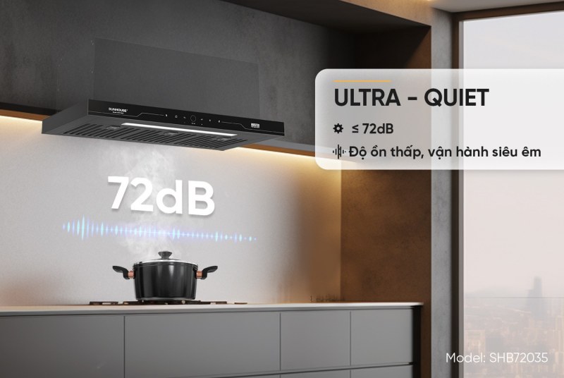 Điều khiển Smart Motion trên máy hút mùi Sunhouse SHB72035