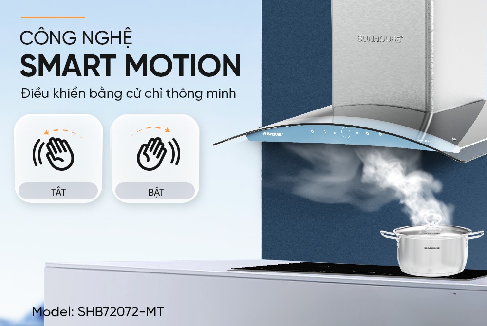 Lưới lọc mỡ và bề mặt kính của Sunhouse SHB72072-MT