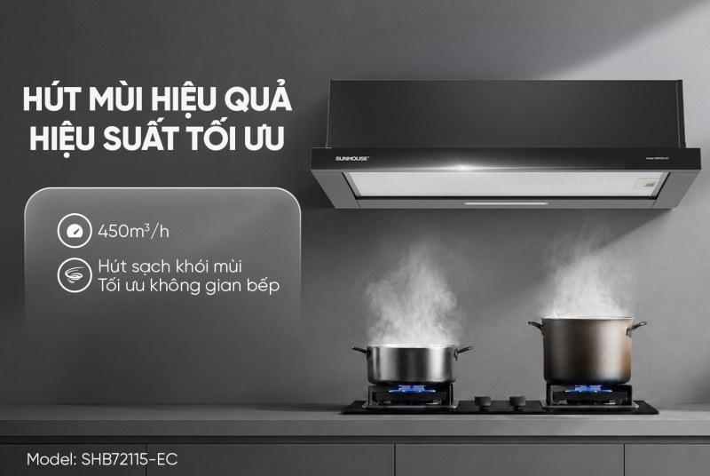 Thông tin tính năng máy hút mùi Sunhouse SHB72115-EC 2