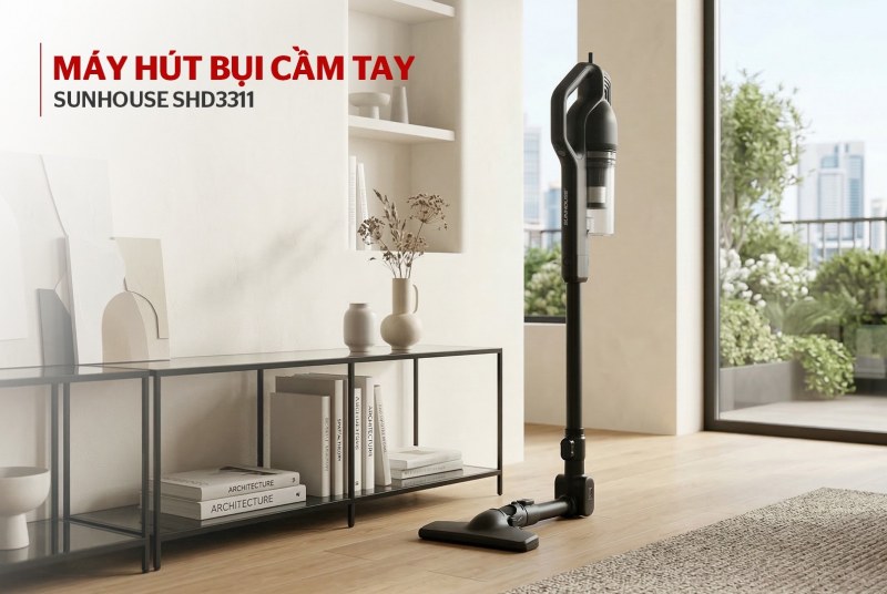 Sunhouse SHD3311 - Lập tuyến dọn theo ổ điện, không theo phần trăm pin