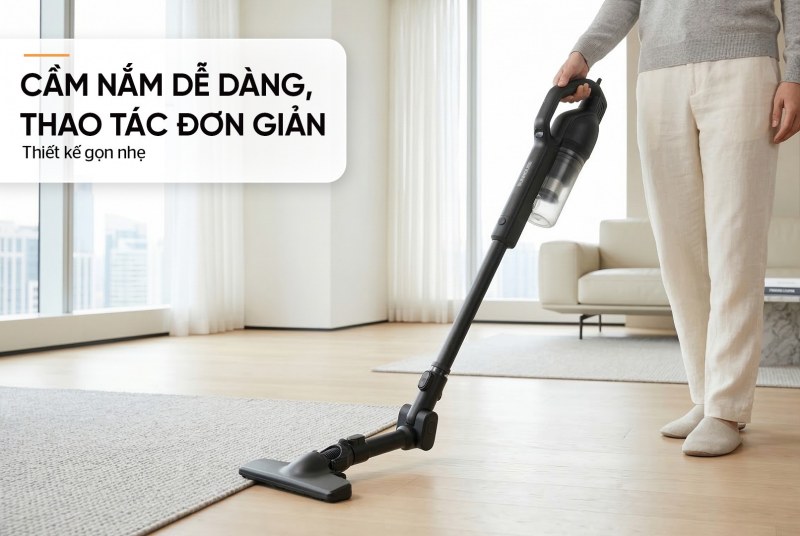 Sunhouse SHD3311 - Từ máy dạng cây sang cầm tay cho nhà và xe