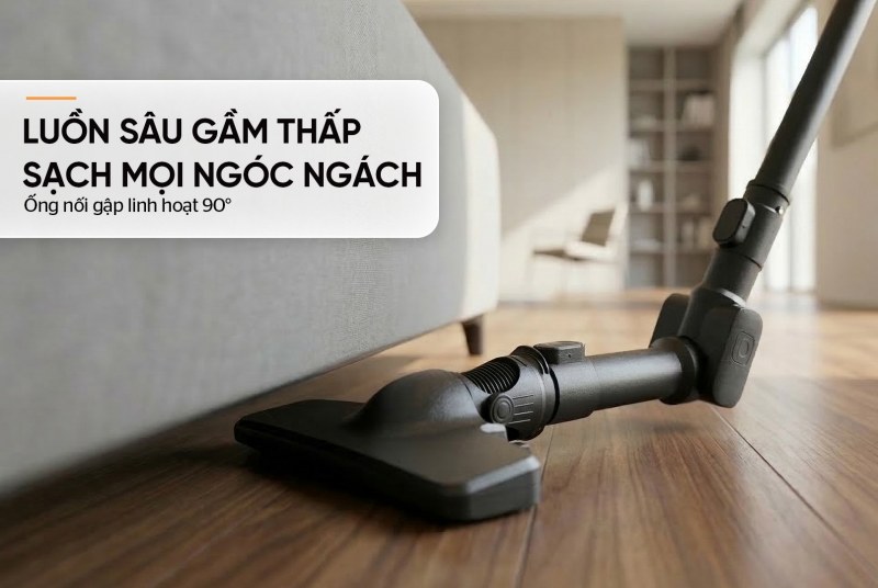 Sunhouse SHD3311 - Ống gập 90° thay đổi tư thế dọn gầm thấp