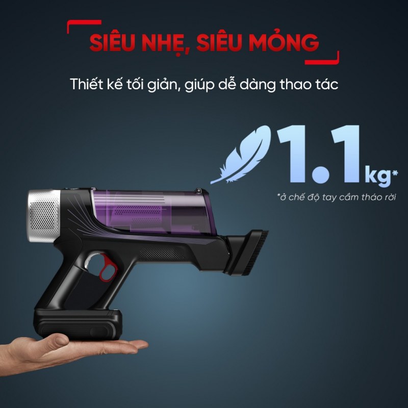 Thân cầm tay Tefal TY2039WO nặng 1,1 kg