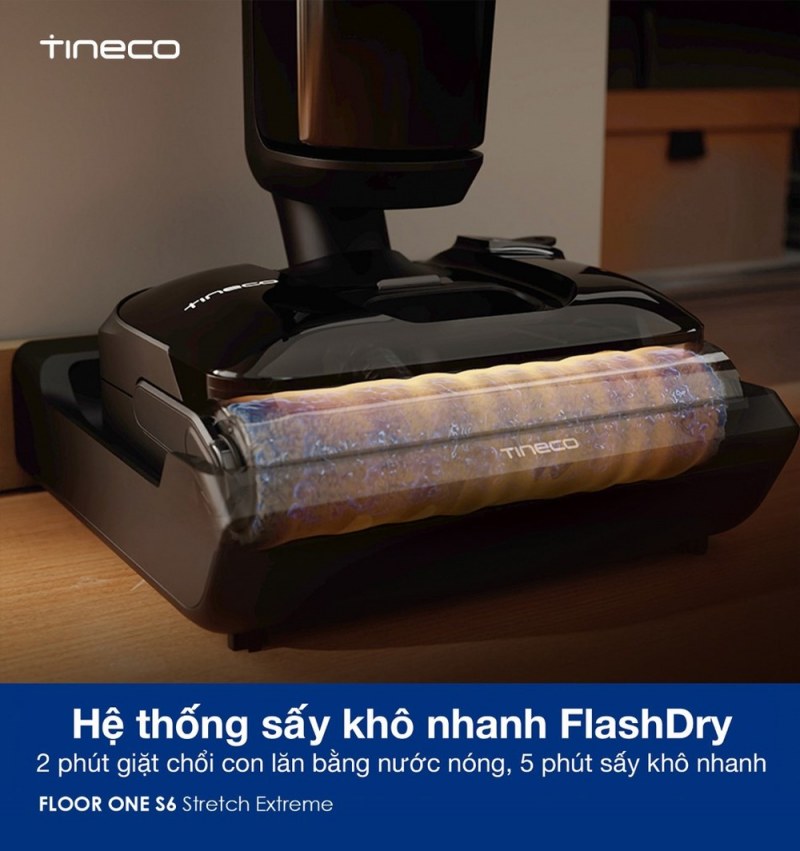 FlashDry trên S6 Stretch Extreme gồm hai phút giặt và năm phút sấy theo ảnh hãng
