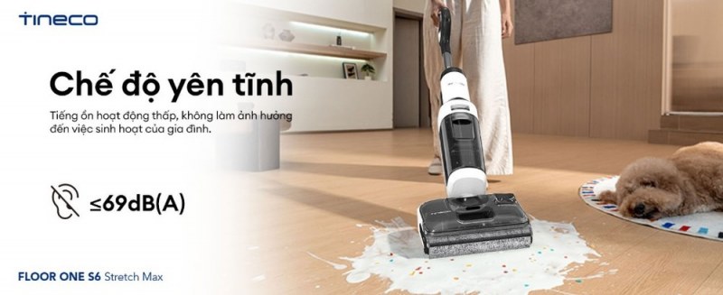 Chế độ vận hành yên tĩnh không quá 69 dBA theo công bố S6 Stretch Max