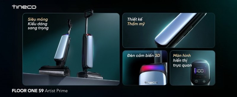 Màn hình LED và đèn cảm biến 3D trên thân S9 Artist Prime