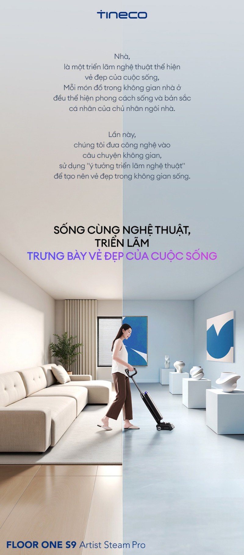 S9 Artist Steam Pro trong không gian nội thất minh họa