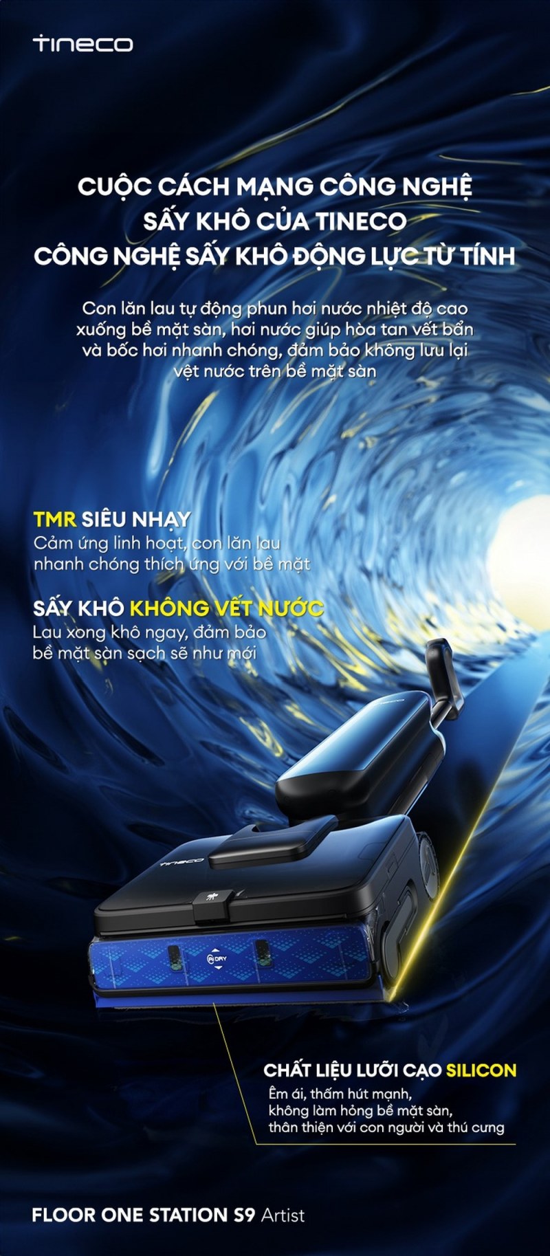 Minh họa cơ cấu cảm biến và thanh gạt tại đầu Station S9 Artist