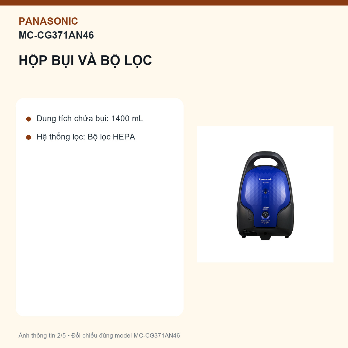 Panasonic MC-CG371AN46 - 410 AW có ý nghĩa khi đường khí được giữ thông