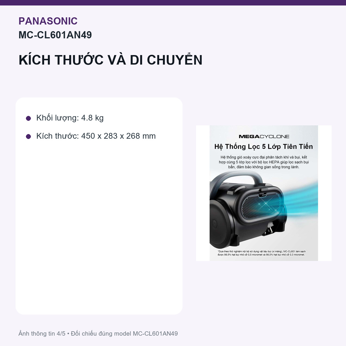 Panasonic MC-CL601AN49 - Đầu khe và chổi bụi chia căn nhà thành hai loại việc