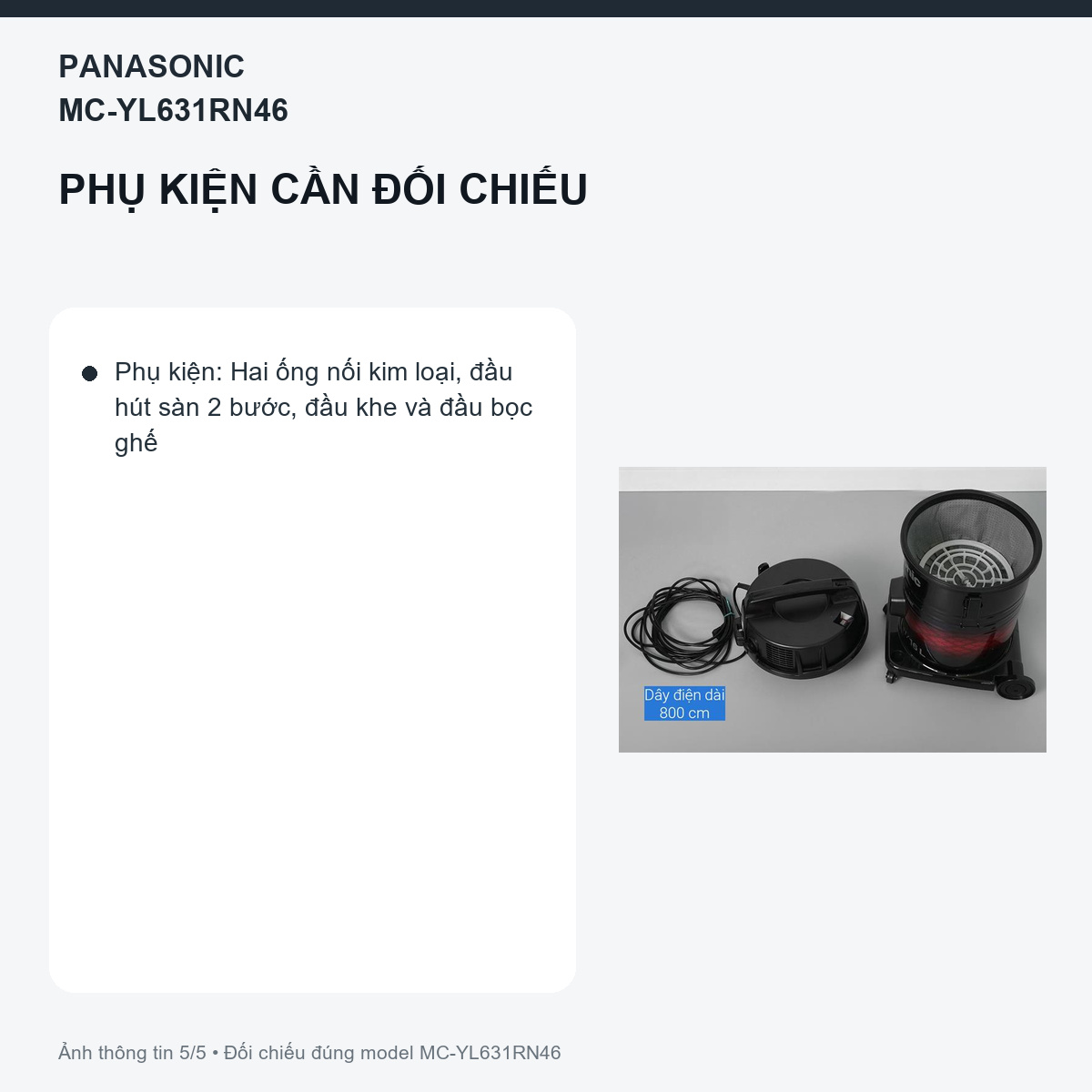 Panasonic MC-YL631RN46 - Bộ lọc kháng khuẩn không thay cho vệ sinh căn nhà