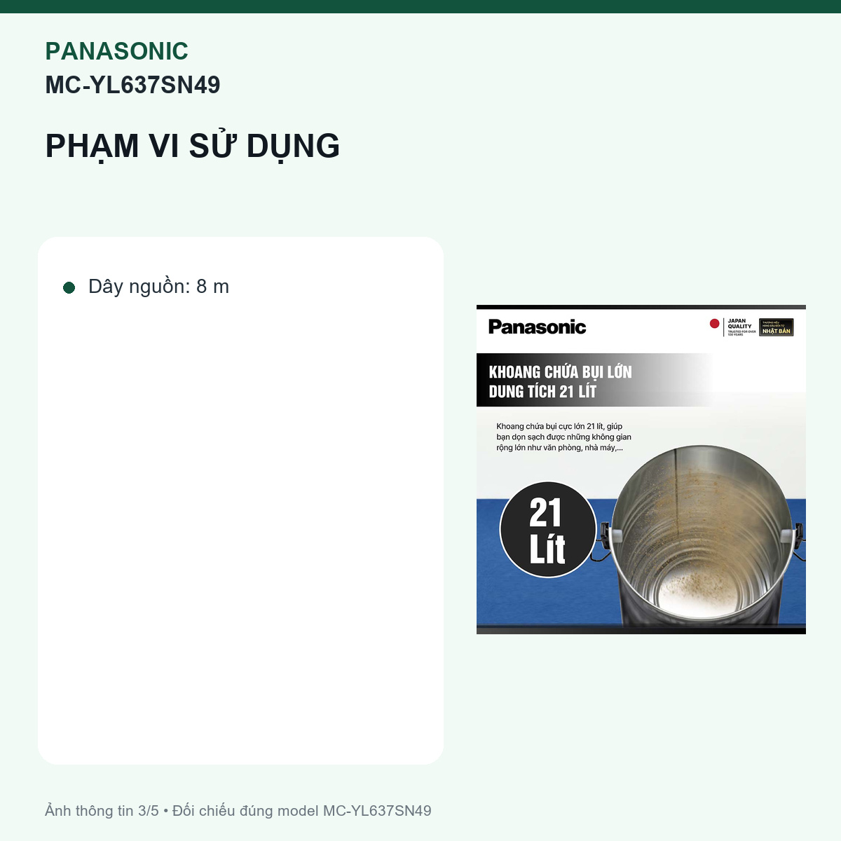 Panasonic MC-YL637SN49 - Bộ lọc kháng khuẩn vẫn cần vệ sinh đúng chu kỳ