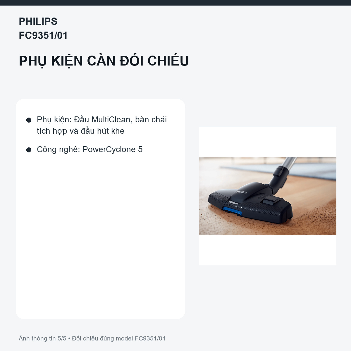 Philips FC9351/01 - 4,8 kg và 82 dBA là hai giới hạn phải thử trước