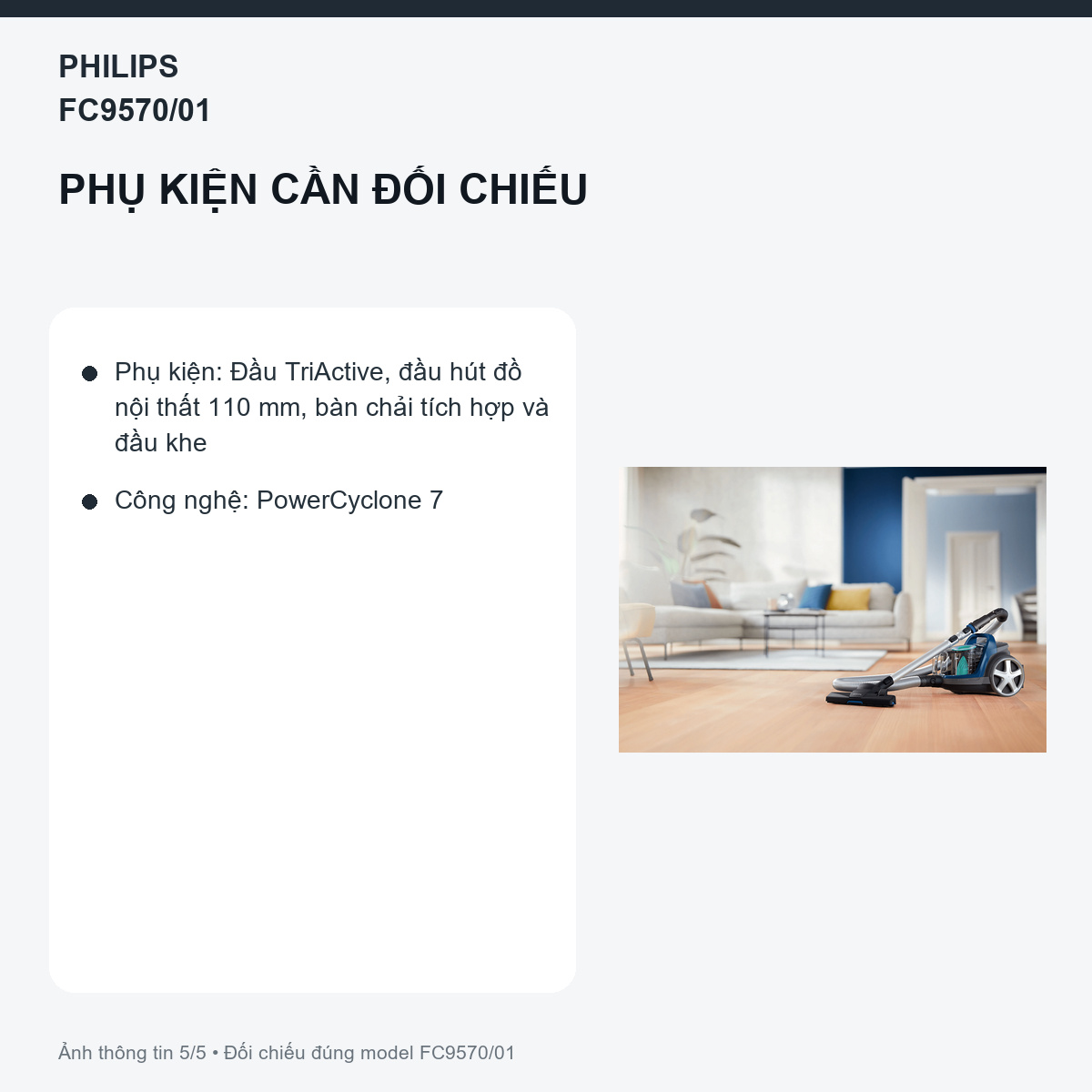Philips FC9570/01 - 5,3 kg đòi hỏi kiểm tra cầu thang và chỗ cất