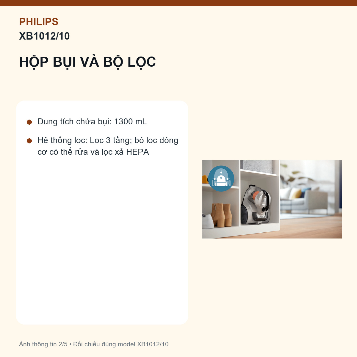 Philips XB1012/10 - 1.200 W cần được giữ trong phạm vi dữ kiện