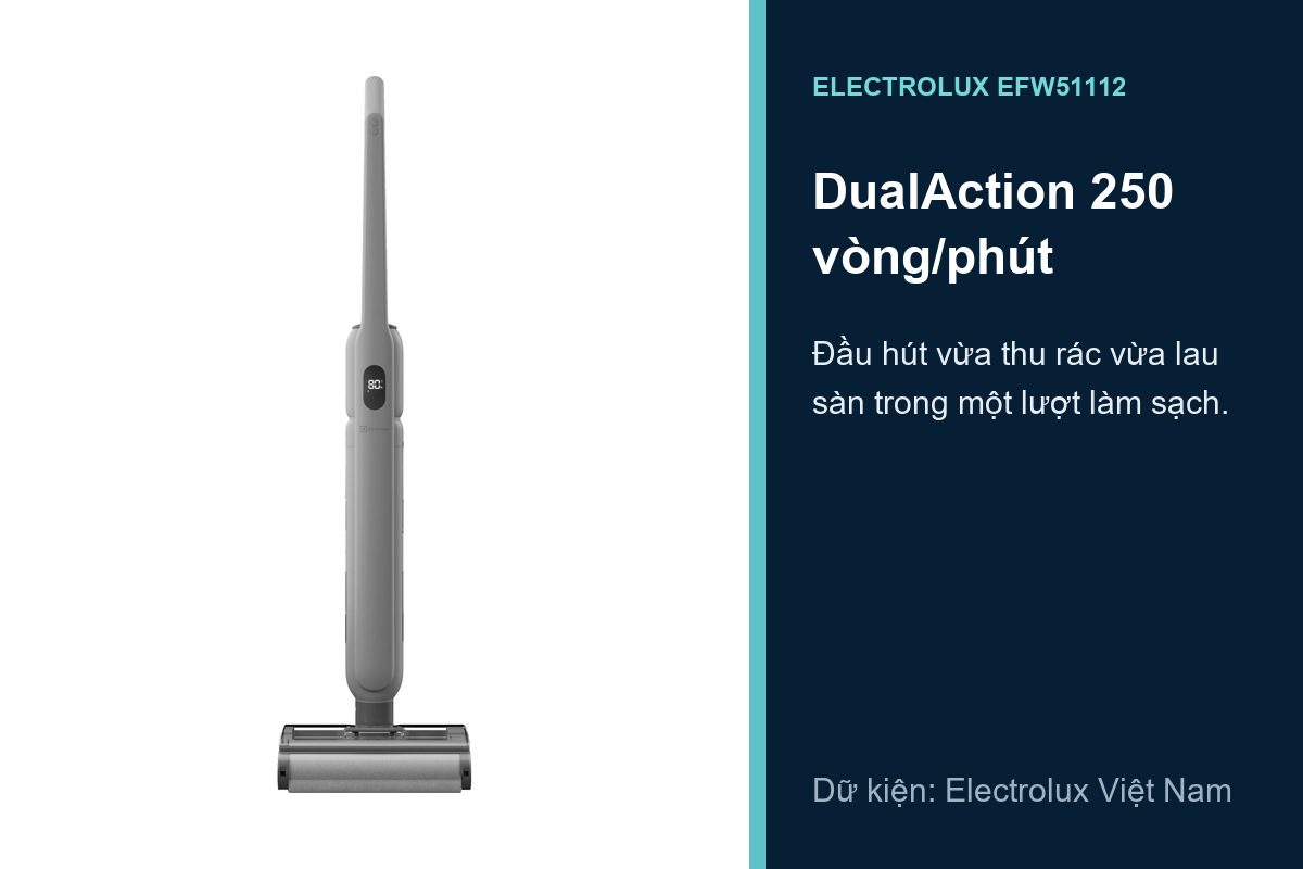 Electrolux EFW51112 - Đầu DualAction quay tới 250 vòng mỗi phút