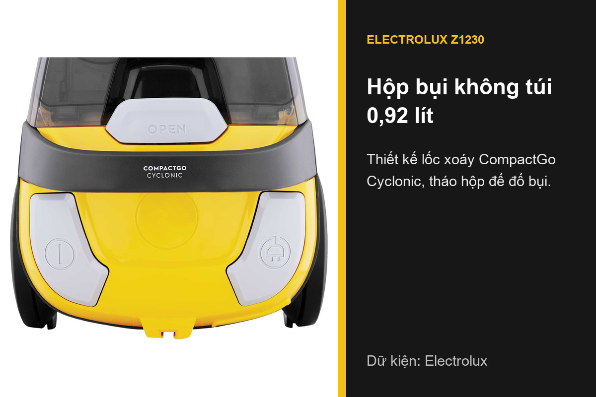 Hộp bụi không túi 0,92 lít của Electrolux Z1230