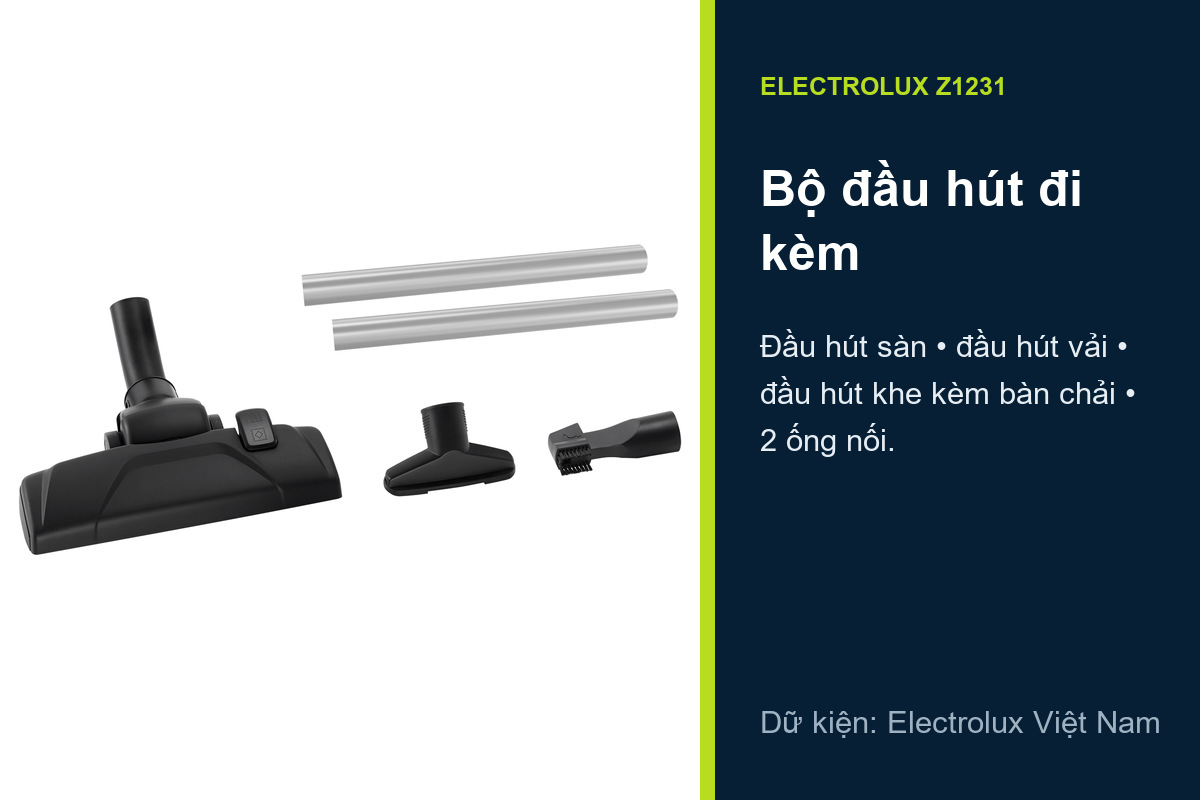 Electrolux Z1231 - Bộ đầu hút sàn, nệm và khe đi kèm
