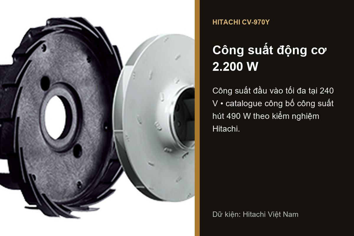 Công suất động cơ và cụm mô tơ Hitachi CV-970Y
