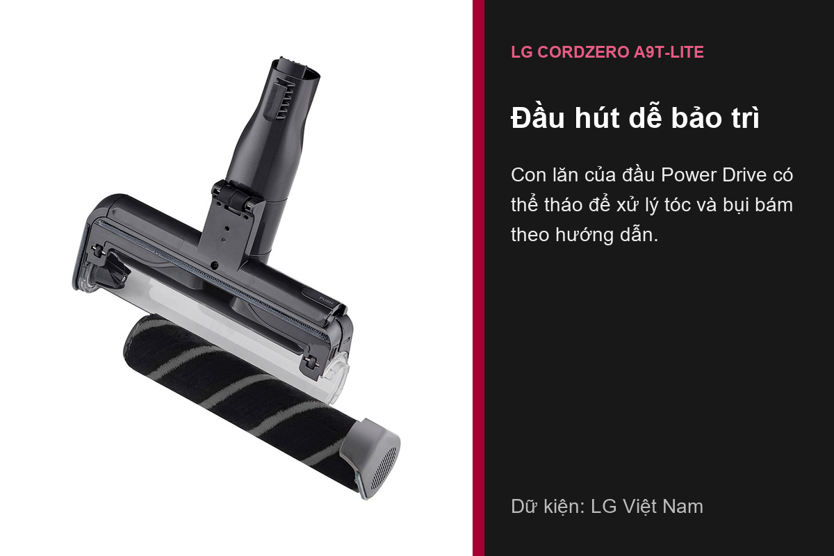 Con lăn tháo được trên đầu Power Drive của LG A9T-LITE