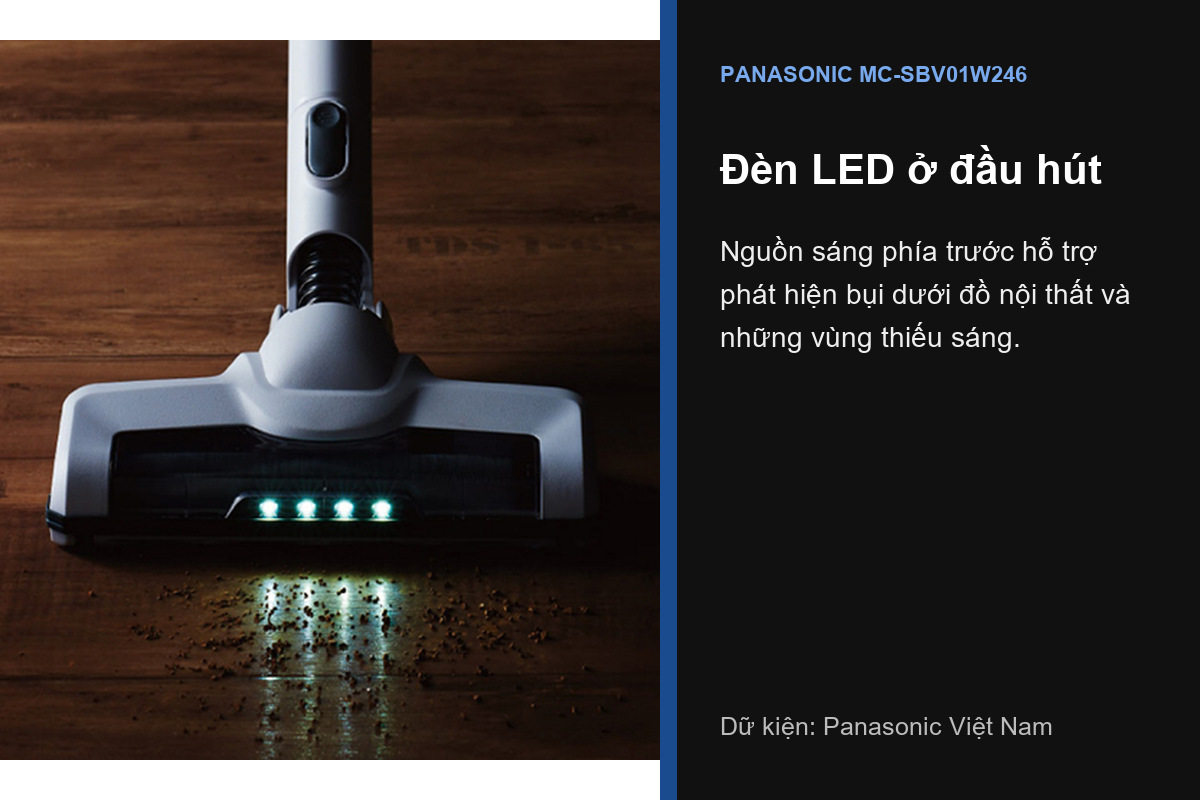 Đèn LED trên đầu hút sàn Panasonic MC-SBV01W246