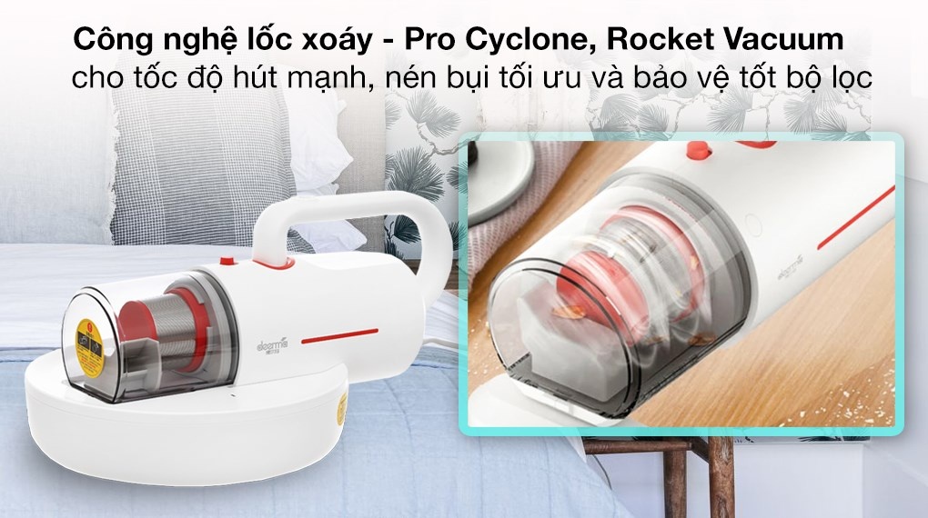 Đường lốc xoáy Pro Cyclone và Rocket Vacuum trên Deerma CM1300