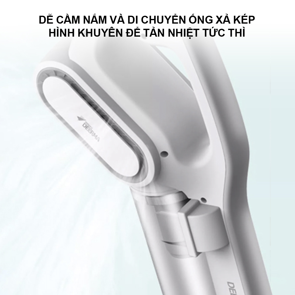 Tay cầm và đường thoát nhiệt của Deerma DX700