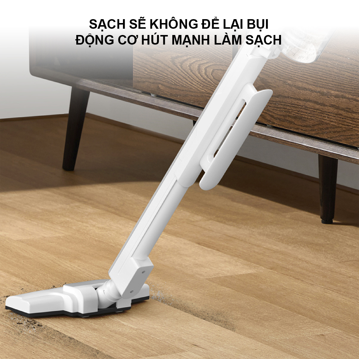 Deerma DX700 làm sạch khu vực thấp dưới đồ nội thất