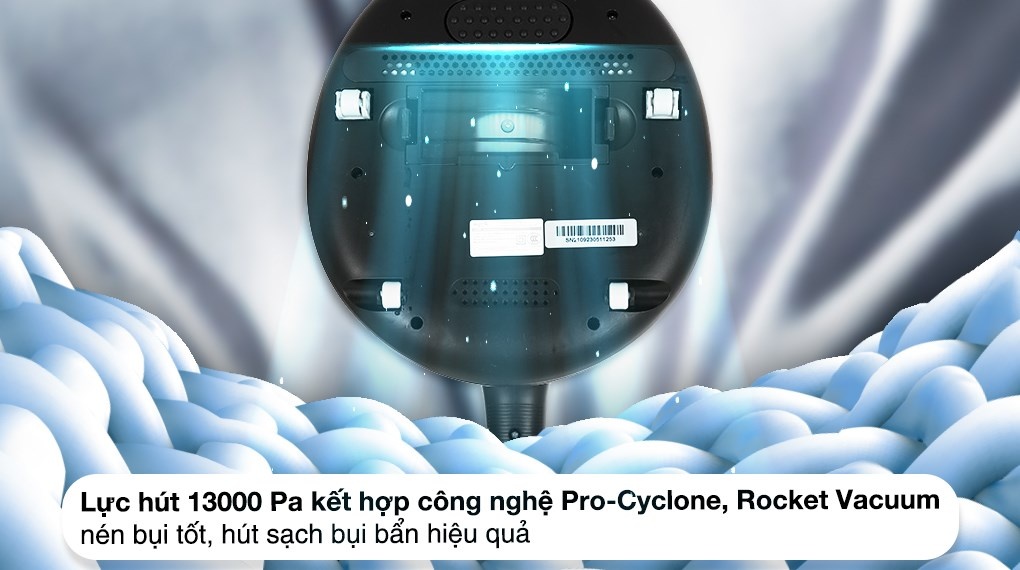 Minh họa lực hút 13000 Pa và đường khí Deerma EX919
