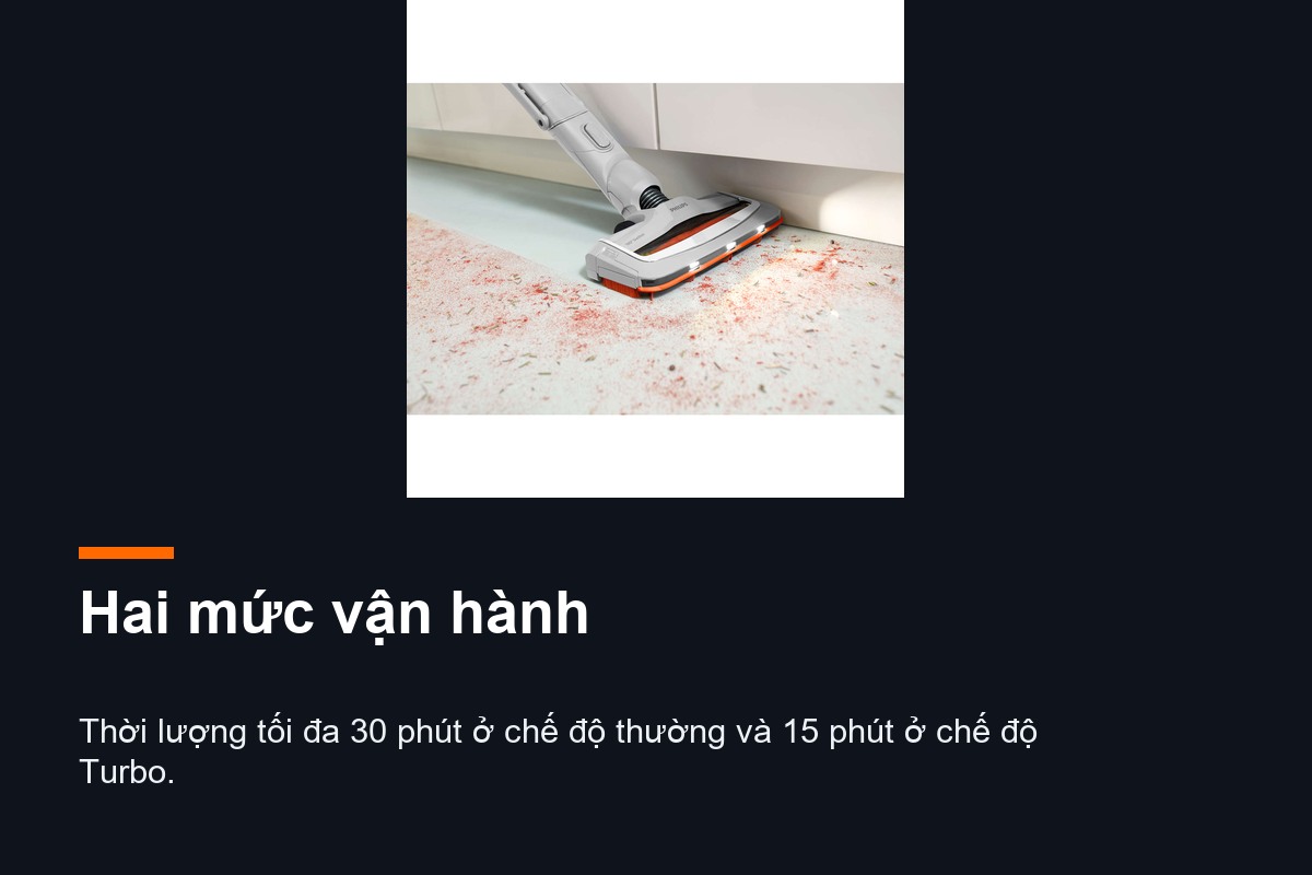 Hai chế độ pin Philips FC6723/01