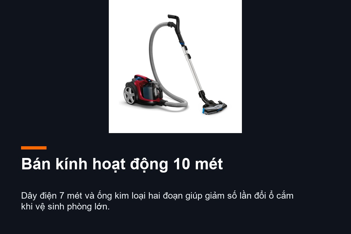 Bán kính hoạt động Philips FC9735/81