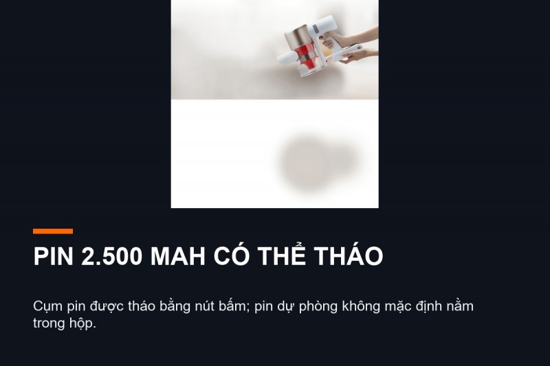 Cụm pin 2500 mAh có thể tháo trên Xiaomi G9 Plus