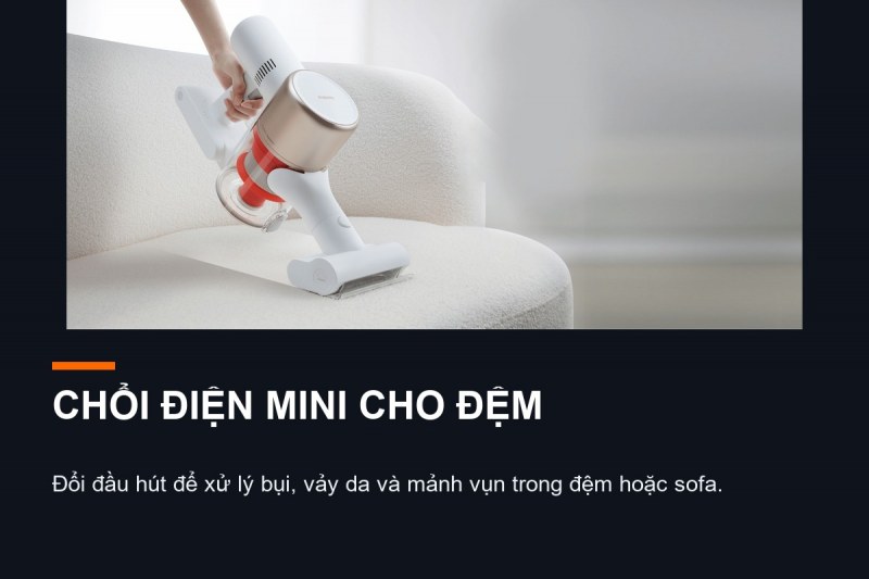 Chổi điện mini Xiaomi G9 Plus dùng trên đệm và sofa