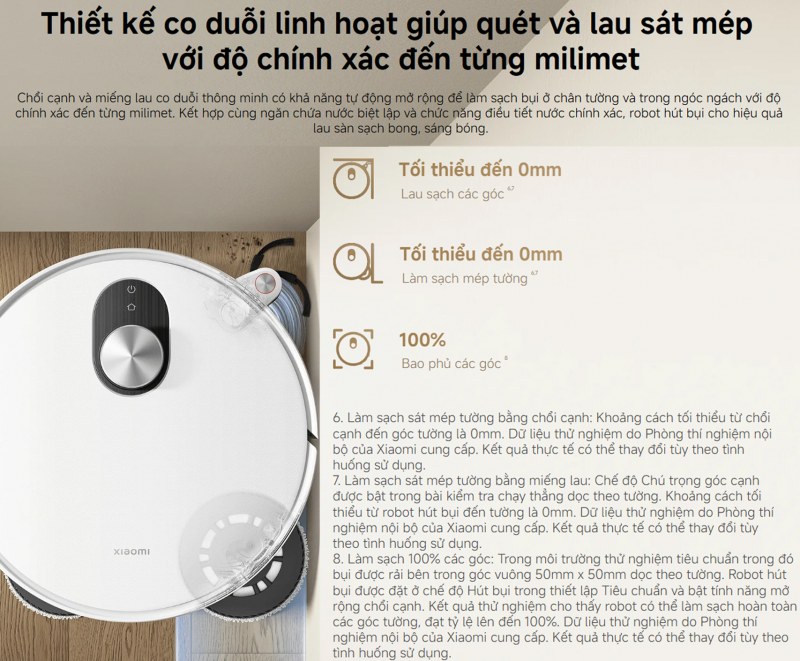 Radar dToF nâng hạ của Xiaomi Robot Vacuum 5