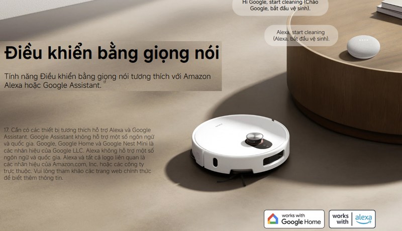 Điều khiển giọng nói Xiaomi Robot Vacuum 5