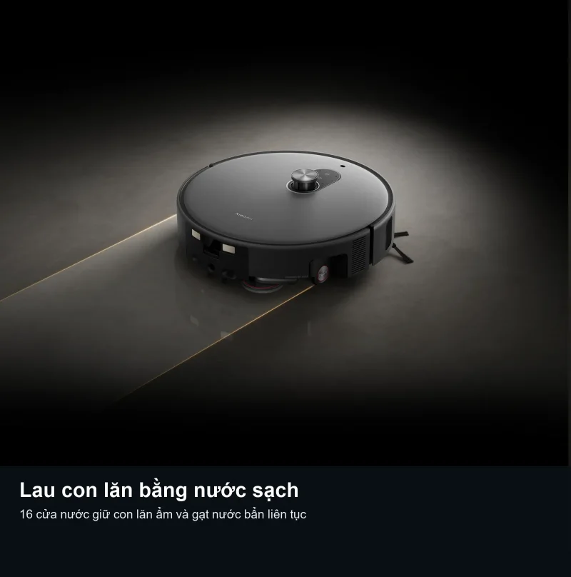 Xiaomi Robot Vacuum 6 Max lau sàn bằng con lăn nước sạch