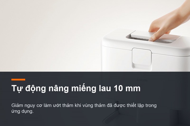 Cơ chế nâng miếng lau 10 mm của Xiaomi H50 Pro