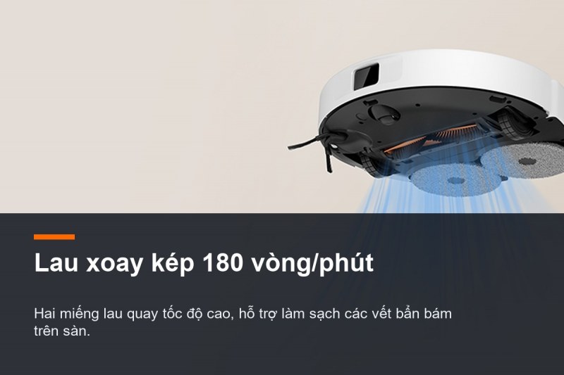 Cụm lau xoay kép 180 vòng mỗi phút trên Xiaomi H50