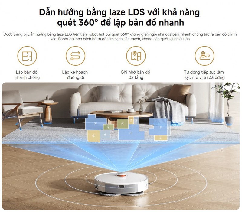 Pin 5.200 mAh của Xiaomi Robot Vacuum S40 Pro