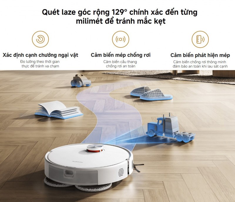 Dẫn hướng laser LDS 360 độ trên Xiaomi S40 Pro