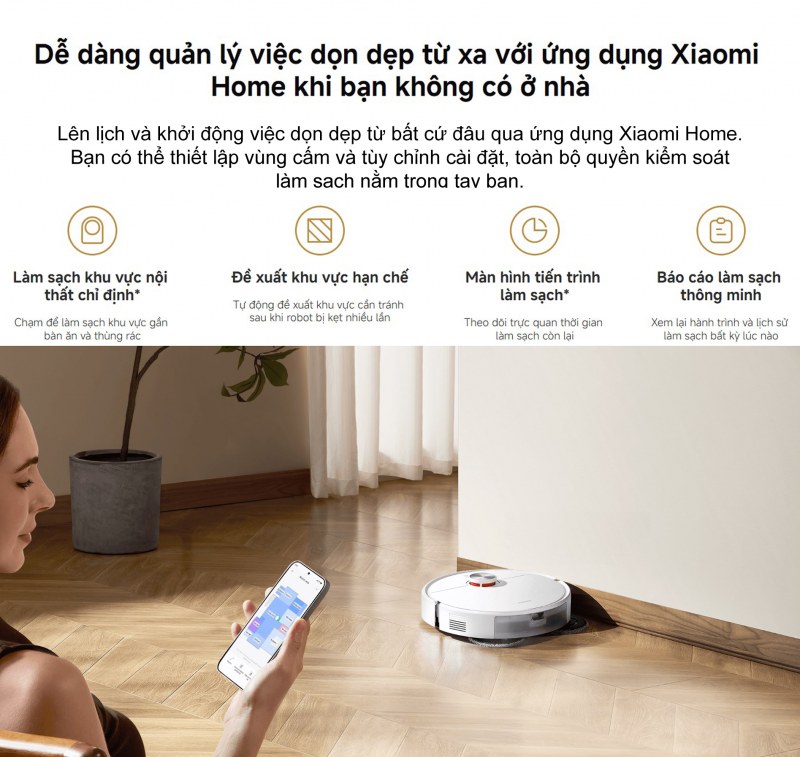 Lộ trình làm sạch của Xiaomi Robot Vacuum S40 Pro
