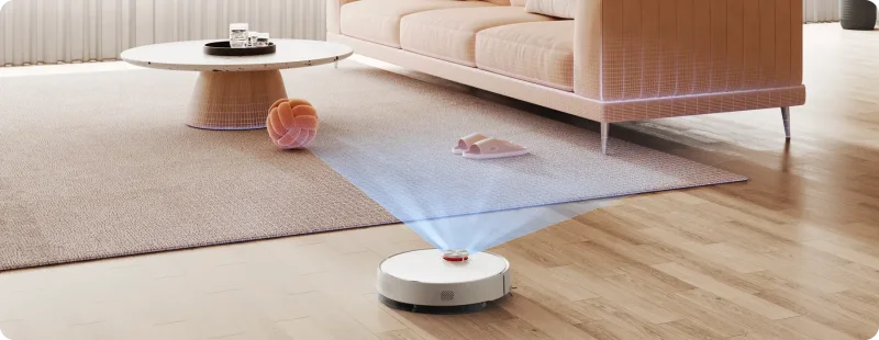 Xiaomi Robot Vacuum S40 tránh đồ vật khi làm sạch phòng khách